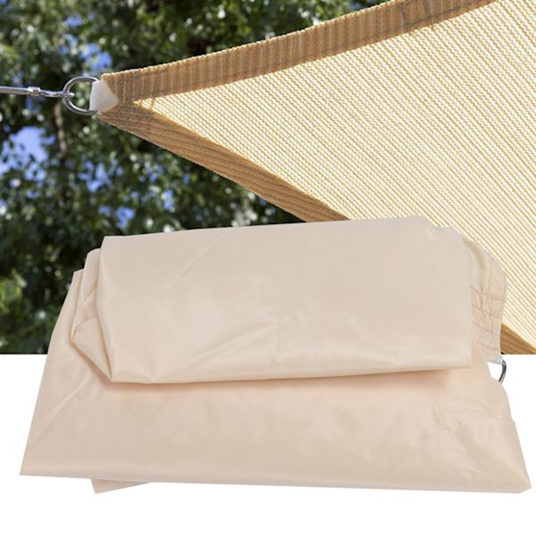 Jämliksidig Triangulär Solsegel Bärbar Regnsäker Solskydd Canoy för Utomhus Trädgård Sommar Beige 5x5x5m