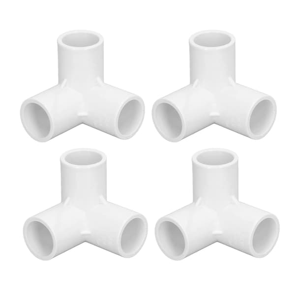 [02]10 stk. 3-vejs PVC-rørforbindelse Lige Albue T-stykke 20 mm indvendig diameter Hvid