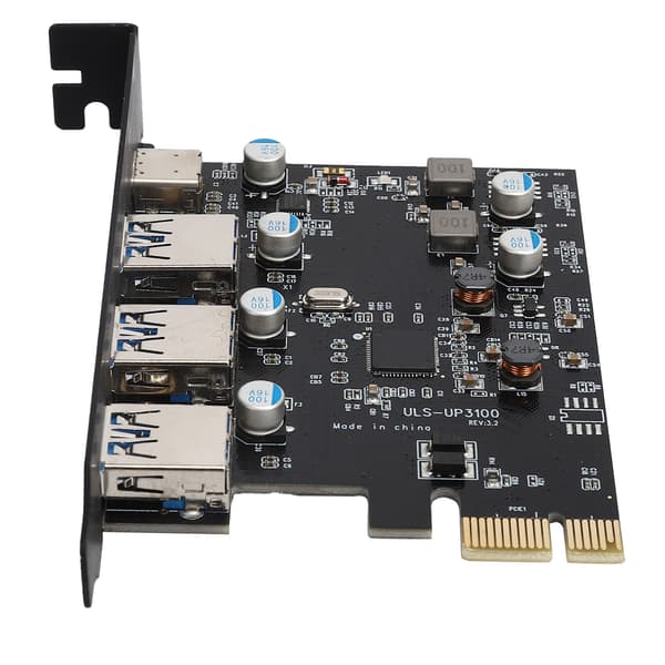 PCI E -laajennuskortti USB 3.0 Type C 5 Gbps -sovitin ohjainlevyllä