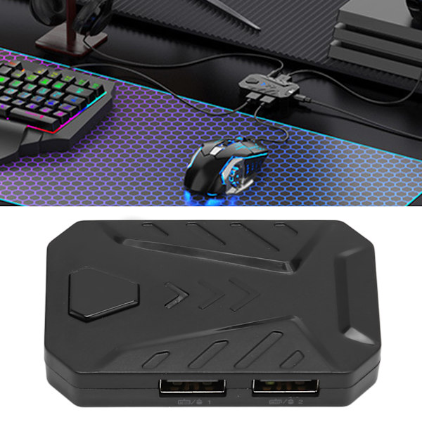 Tastatur- og muskonverter Plug and Play Spillkontrolleradapter med 3,5 mm hodetelefonutgang for PS3 for Xbox for Switch