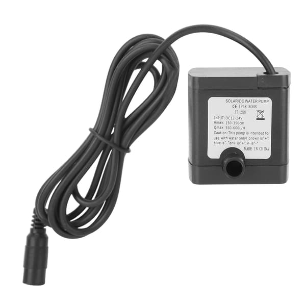 Mini børsteløs nedsenkbar solcellevannpumpe 24V for fontene