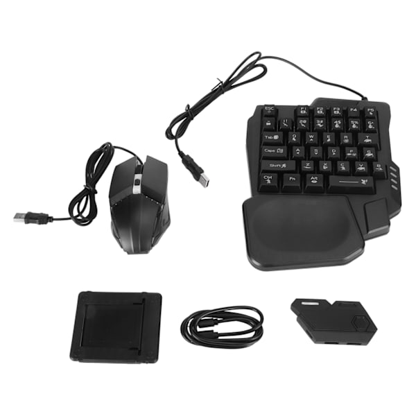 4-i-1 Mobilspel-kombopaket Bluetooth 5.0 Speltangentbord Muskonverterare med K13-tangentbord G4-mus och telefonställ