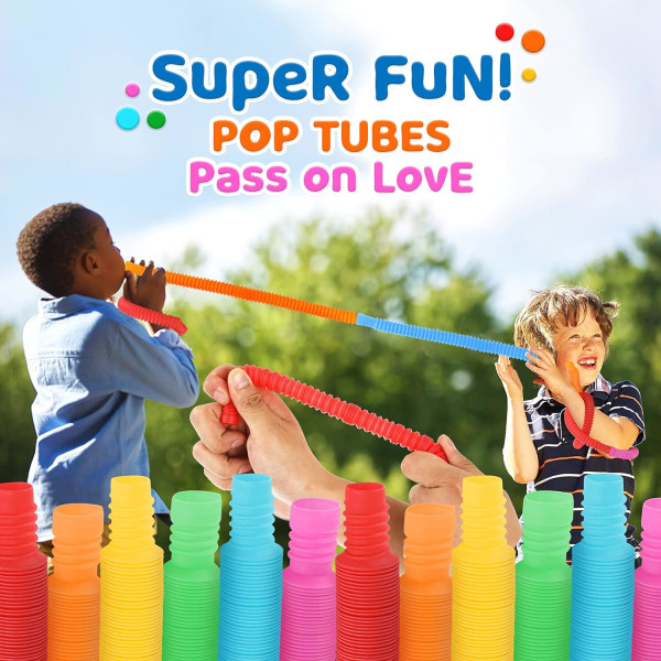 Pop Tubes Mini 12-pack Plast Stretch Pop Fun Toys Sensory S