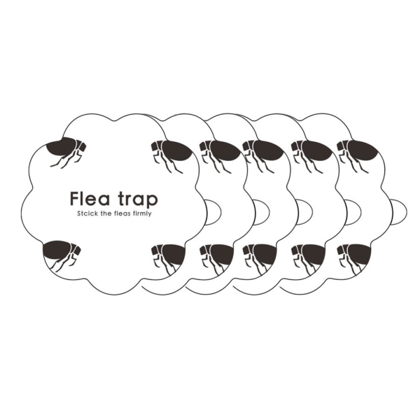 5 st Flygfälla-klistermärken, klibbiga flugfällor, pumpaformade loppfälla för hemmet och sovrummet