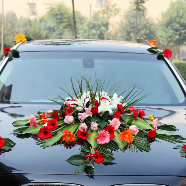 (Emballagestørrelse: 11,5*11,5*9cm) Firkantet med sugekop bryllup dekoration klistermærker bord blomster tørrede blomster blomsterarrangement mudder materiale sæt