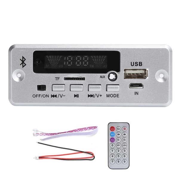 Universal WAV MP3 Decoder Board 02CABT med Bluetooth Opkald Sølv Dekodningsmodul