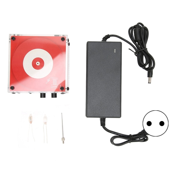 4 tums Bluetooth Music Tesla Coil Artificiell belysning Intressant Plug and Play Experimentella bordsleksaker 100‑240V Röd EU-kontakt