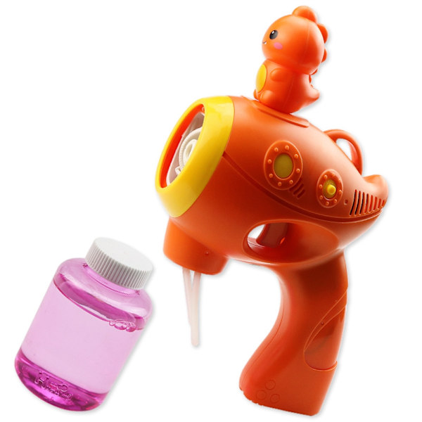 Bubbelblåsare Cartoon Automatisk Bubbelmaskin med Ljus Musik Party Favörer Sommarleksak Utomhusaktivitet Födelsedagspresent för Barn