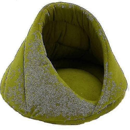Plysch sovbädd för hundar Green