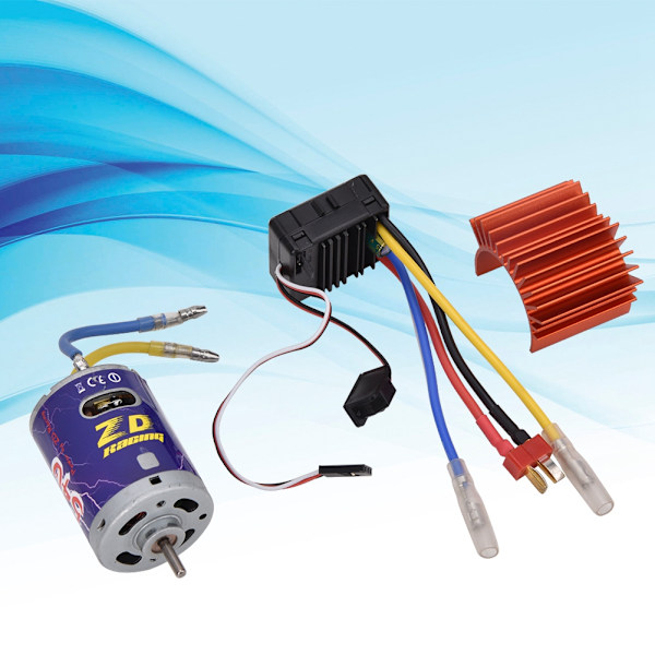 Kestävä 540 Harjattu Moottori 45A ESC Set Kit 1/10 RC Buggy Truggy Truck Crawlerille Oranssi