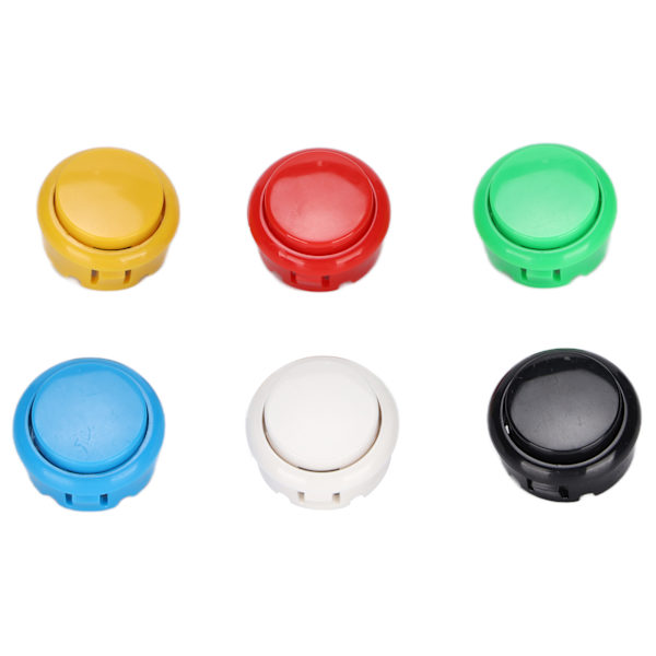 QM070919 12 st Arcade Joystick-knappar för spelkonsol Hållbara 30 mm Ersättningsknappar för Arcade Joystick-spelkonsol