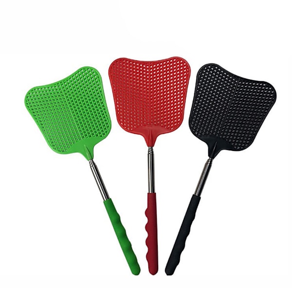 3-pack Teleskopiska Flugdödare i Rostfritt Stål - Flugdödare, Myggdödare, Insektsdödare