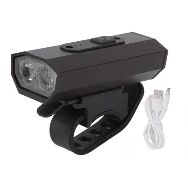 Polkupyörän valo kaksipäätä 6 valotasoa USB ladattava alumiiniseos LED polkupyörän ajovalo ulkopyöräilyyn