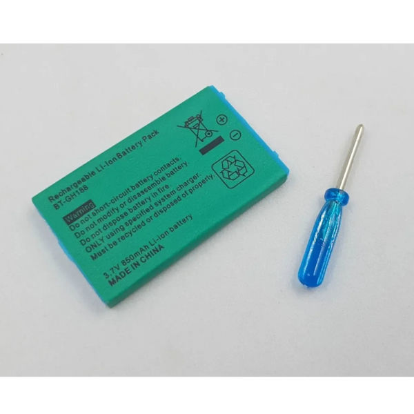 Batteripaket för GBA Ersättning 850mAh Litiumjonbatteri med skruvmejsel för GBA SP Spelkonsoler 3.7V