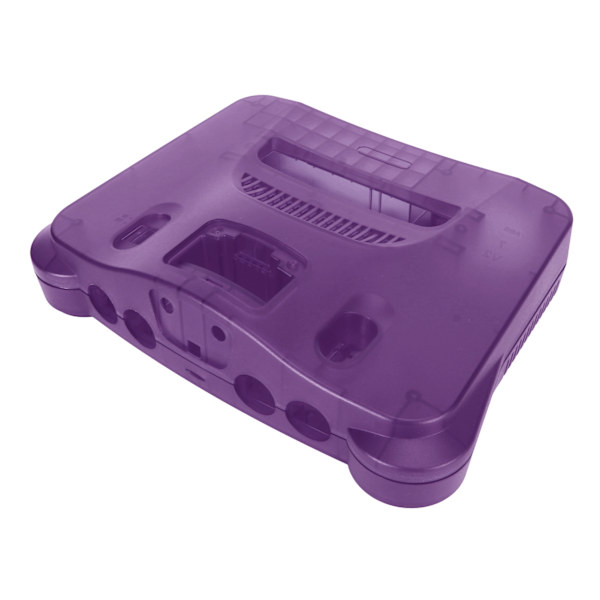 Etui for spillkonsoll, Retro ABS, Robust, Profesjonelt erstatningsskall for N64, Transparent Lilla