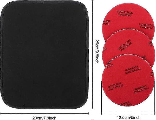 Auniq 9 stk. slipeputer for bowlingkuler - 500, 1000, 2000 korn - Med mikrofiberhåndkle for bowling