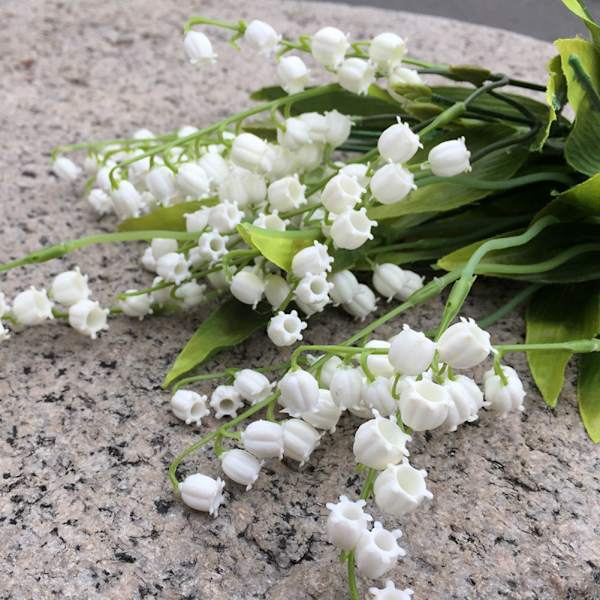 6-pack Konstgjorda Liljekonvaljer - Högkvalitativa Konstblommor för Hem- och Bröllopsdekoration