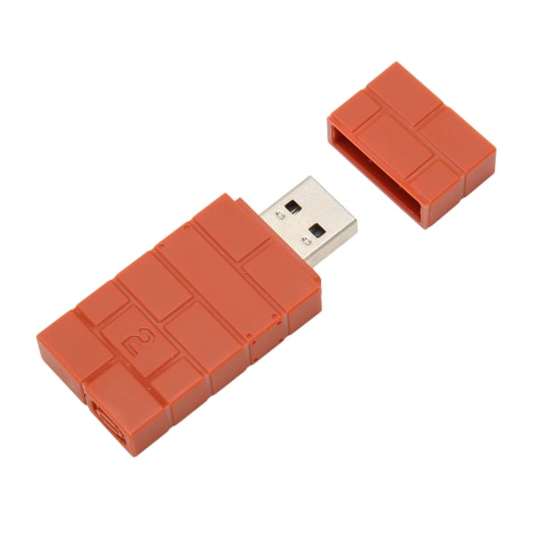 USB Wireless Controller Adapter Multifunksjon Bluetooth Controller for PC for Windows for OS X for Steam Deck for RPi Brick Red