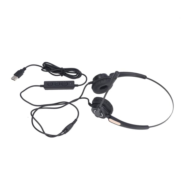 USB Computer Headset Kablet Telefon Headset Støjreducerende Ergonomisk Justerbar Lydstyrke Online Undervisning
