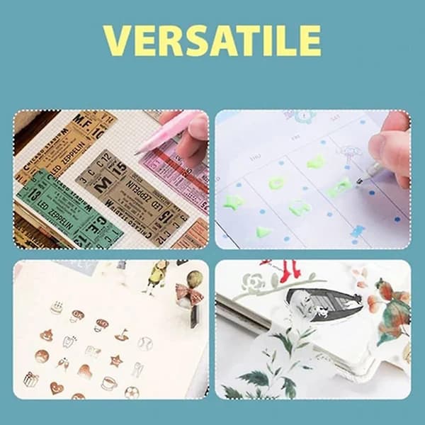 Färgglad Dispenserpenna Multifunktionell Snabbtorkande Limpenna Hög Viskositet Manuell Solid-Limstift white
