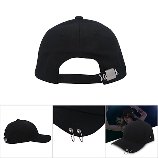 Unisex Urheilukorkki Snapback Juoksu Baseball Ulkoilma Kaareva Säädettävä Kesä Hattu Musta
