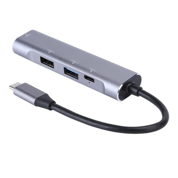 USB C Hub HDMI PD USB 3.0 4 i 1 Adapter til MacBook Huawei Samsung