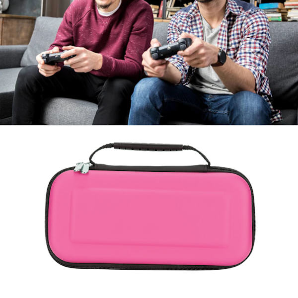 Bärväska för Switch, Stöttålig, Stor, Repskyddande, Rosa