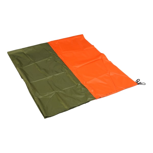 Isolering solskærm Multifunktions sandtæt vandtæt strandcampingmåtte til udendørsdobbelt farve (orangegrøn)