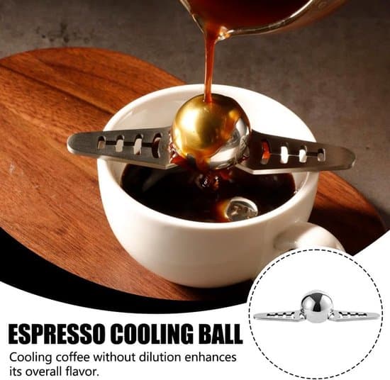 [02]Espresso Sphere, isterning, til espresso og kaffe, køleværktøj, køler i rustfrit stål, til fødselsdage, Valentinsdag, jul