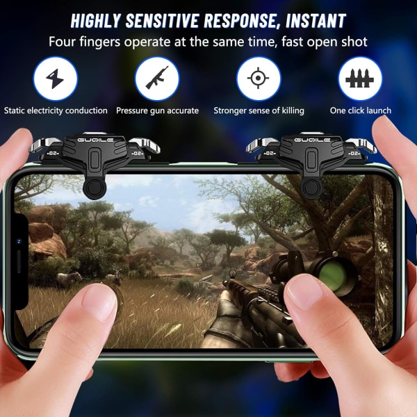 PUBG Mobile Game Controller Trigger, [2021 uppgraderad version] Game Controller utlöser känslig skjutspelstyrenhetsutlösare för PUBG/Rules of Su