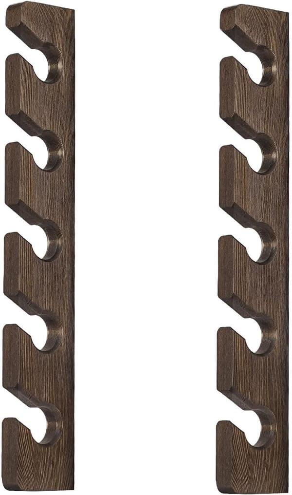 Hat rack, wall-mounted hat holder, cap rack, cap storage, wooden coat rack, brown, 1 piece