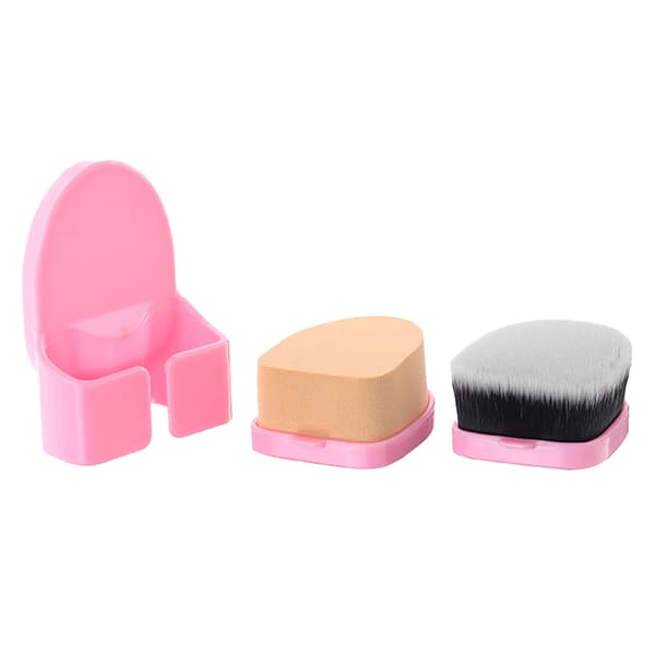 Multifunktionel Elastisk Foundation Makeup Børste Kosmetisk Pudderværktøj Pink