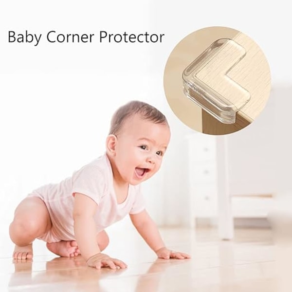 20 stk Babybordshjørnebeskytter, transparent møbelhjørnebeskytter, blød og høj modstandsdygtighed, beskyt baby mod skarpe bordhjørner (L-form)