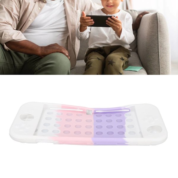 Switch OLED -suojakuori naarmuuntumaton peliohjain silikoninen suojakotelo valkoinen violetti vaaleanpunainen valkoinen