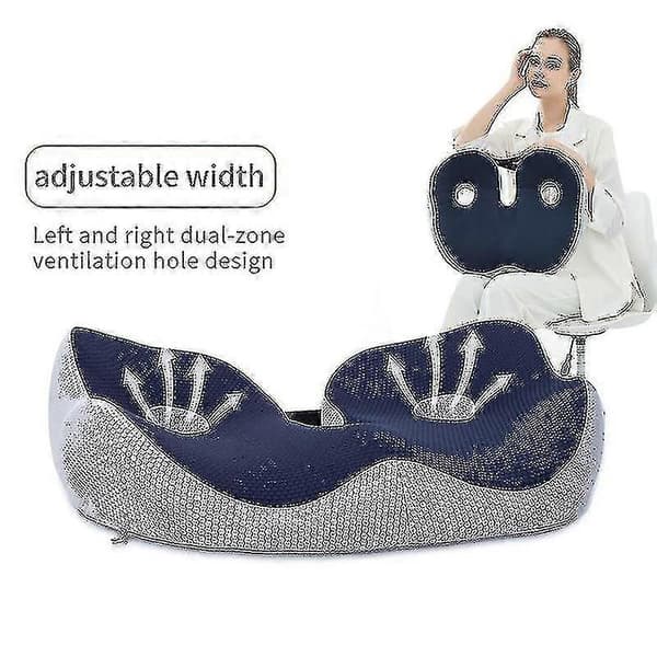 Memory Foam Sittdyna för Avlastning av Rumpa, Nedre Rygg, Hamstrings, Höfter, Ischias Tuberositet, Minskar Trötthet, Stol Grey