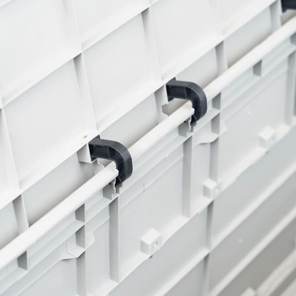 【bt02】vidaXL Dyna-arkku 280 litraa vaaleanharmaa Grey grå