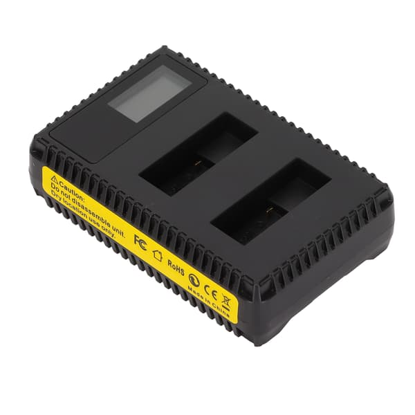 Dobbelt USB-kamerabatterioplader med LCD-display til AHDBT 801 Inkluderer 2 batterier
