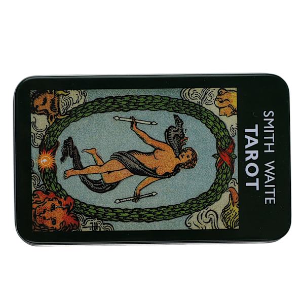 Tarotkort Set Leksak för Nybörjare Fritidsunderhållning Spel Förgyllningsprocess Högkvalitativ Järnask med Guidebok