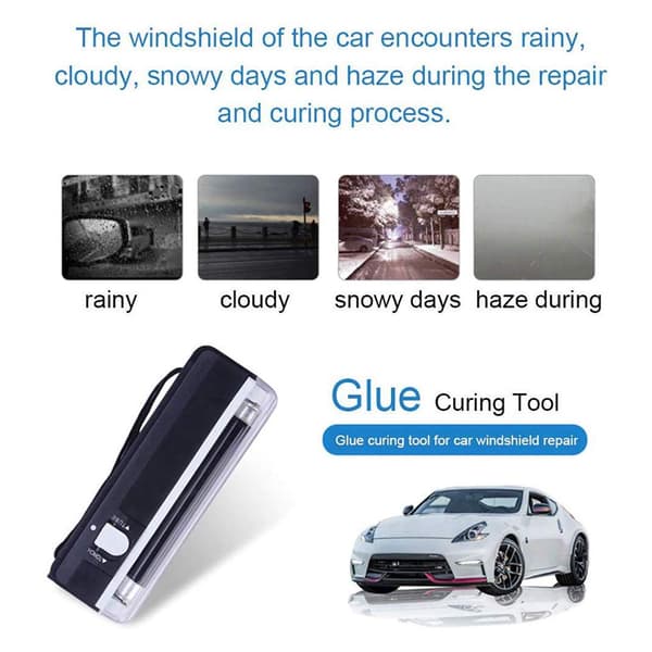 Auto Glas Forrude UV Hærde Lampe Sort Ultraviolet Lys