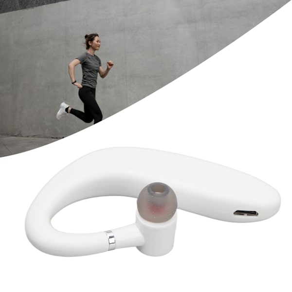 Bluetooth-kuuloke Langaton Yksikorvainen Kuuloke Ultra Alhainen Viive Handsfree Kuuloke USB-latauskaapelilla Ajamiseen Juoksuun Toimistoon Valkoinen