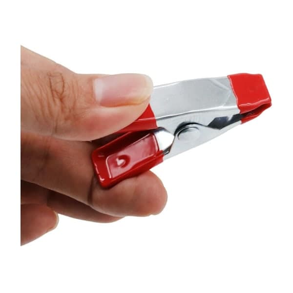 20-pack Metal Spring Clamps, Model Building Clamps, Metal Spring Clamps, Clothes Peg Holders, 2 inch, Red + Silver