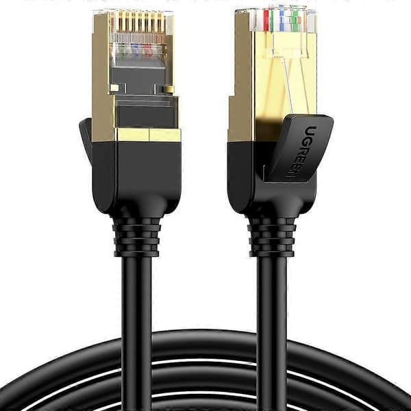 STP RJ45 Cat 7 Patchkabel Nettverkskabel 5m Svart
