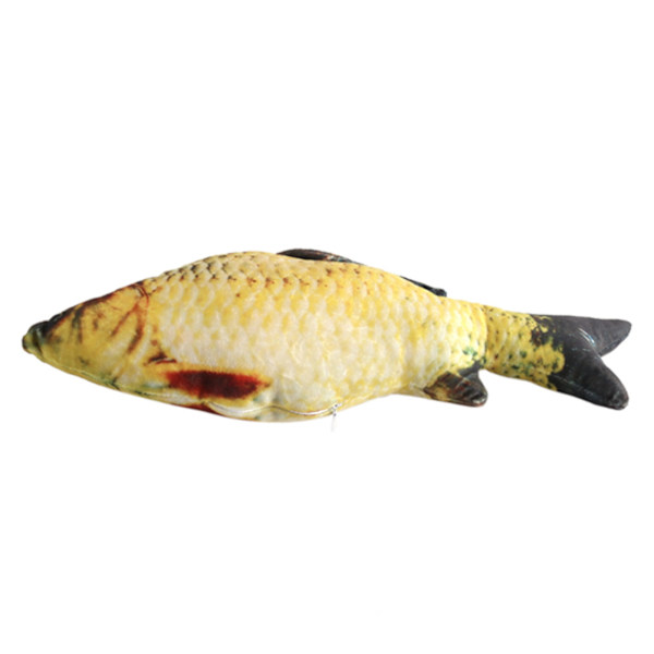 Kreativ 3D Karpformad Simuleringskudde Kastkudde Barnpresent Soffa Heminredning 40cm