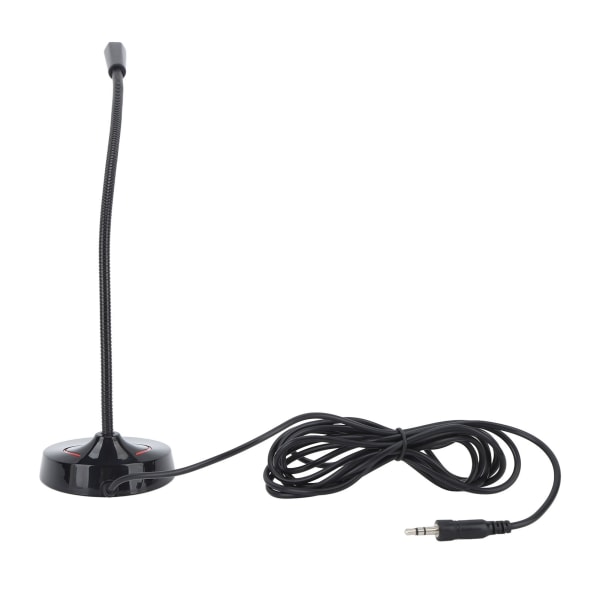 Svanehals Trådløs Mikrofon Svart 360 Grader Opptak Desktop Svanehals Mikrofon for Karaoke Konferanse Opptak 3.5mm