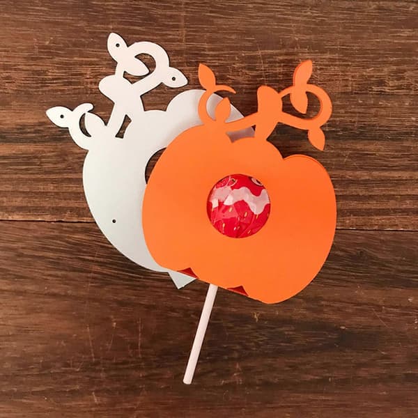 Halloween Græskar Slikpindholder Skæredyser Børn Voksne DIY Håndværk