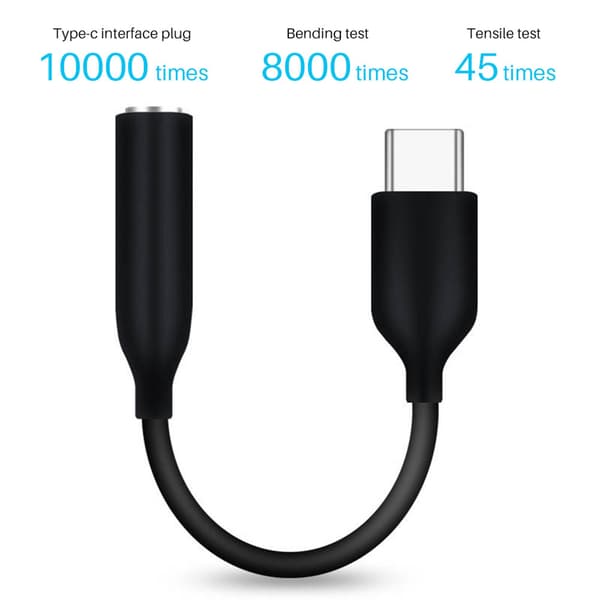 USB C til 3,5 mm hovedtelefonadapter til Samsung Note 10 lydkabel