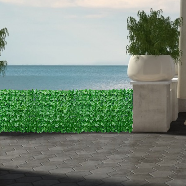 Kunstig blad skjermrull UV-beskyttet hekkvegg landskapsdesign hage gjerde balkong skjerm for innendørs utendørs dekor