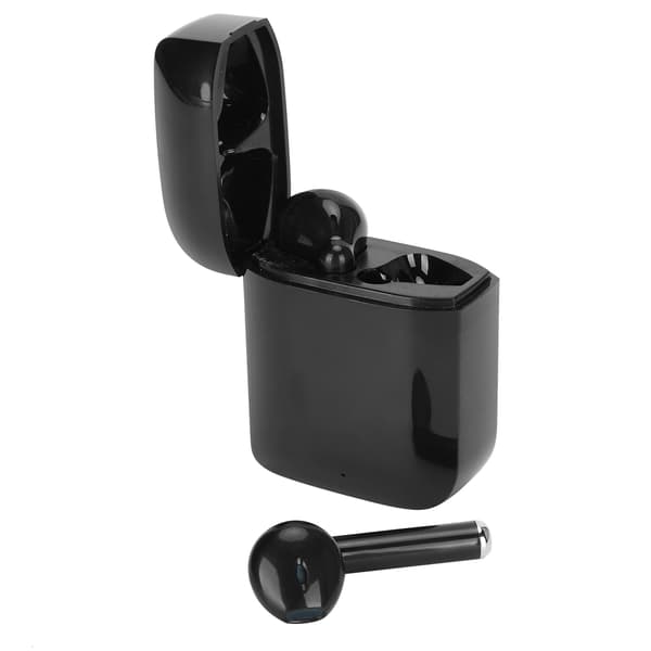Trådløse Bluetooth 5.0 TWS ørepropper Halvt In-Ear IPX4 Vanntett for iPhone Android Svart