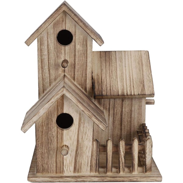 Puinen lintumaja, pieni ulkopuutarha lintupesä, luova case, lintukodin lemmikkitarvikkeiden koristelu