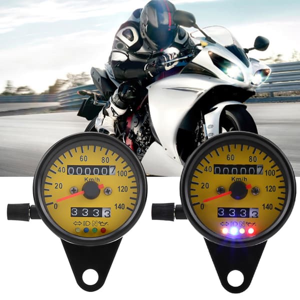 60 mm motorcykel kilometertæller speedometer målerindikator sort